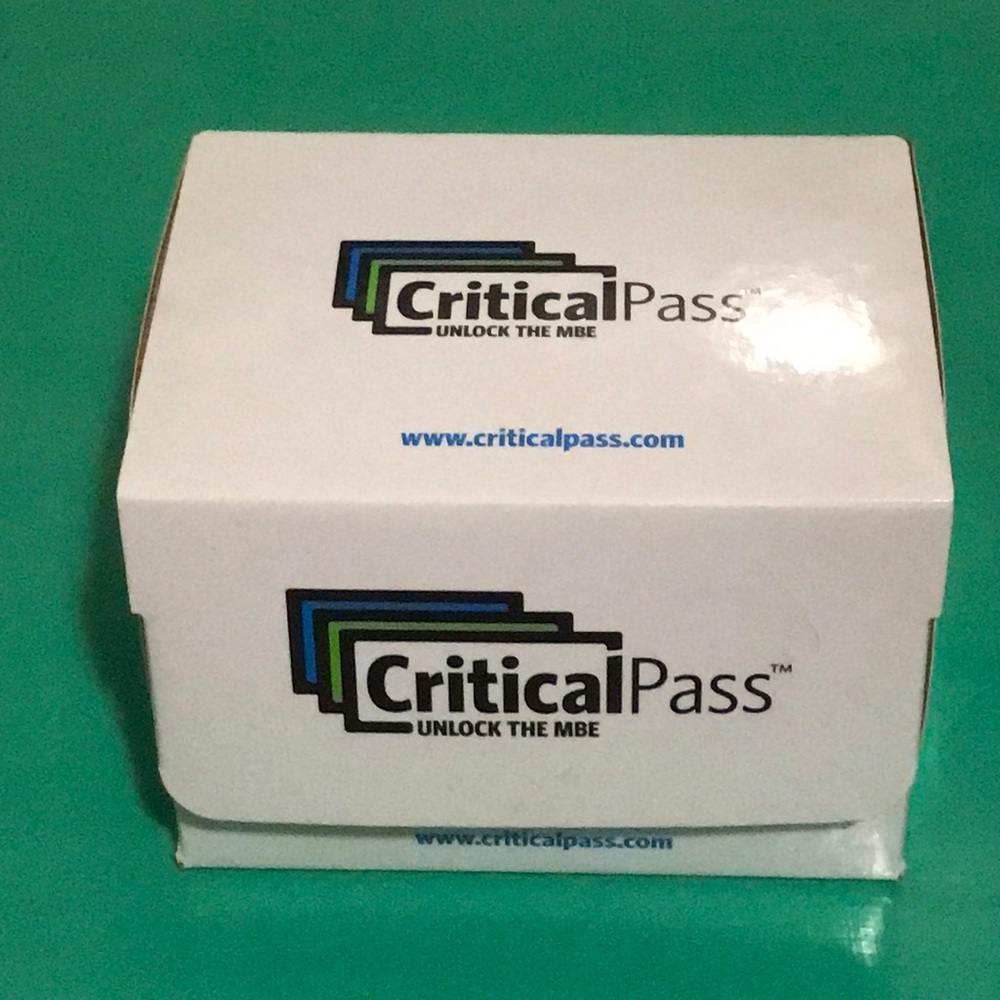 Critical Pass MBE Flashcards